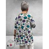 Frenzi Shirt Flatterend Multi Lila/Groen