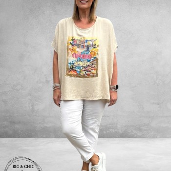 Frenzi Shirt AMORE Beige