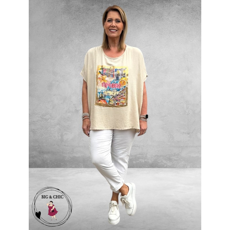 Frenzi Shirt AMORE Beige