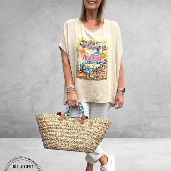 Frenzi Shirt AMORE Beige