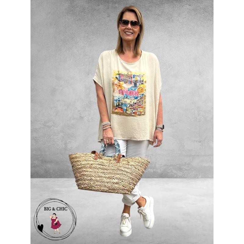 Frenzi Shirt AMORE Beige