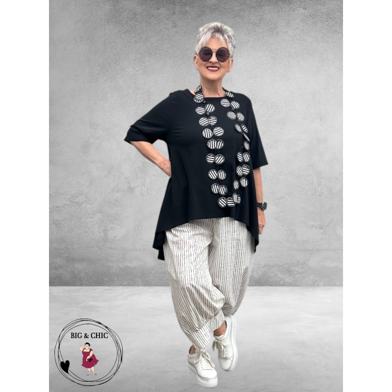 Frenzi Broek Aladin Creme/Zwart