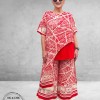 Frenzi Tweedelige Pak Kunstzinnig Parijs Rood/Wit
