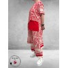 Frenzi Tweedelige Pak Kunstzinnig Parijs Rood/Wit