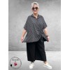 Frenzi Blouse Zwart Streep Asymmetrisch
