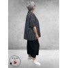 Frenzi Blouse Zwart Streep Asymmetrisch