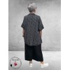 Frenzi Blouse Zwart Streep Asymmetrisch