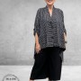 Frenzi Jasje/Blouse A-lijn Zwart-Strepen