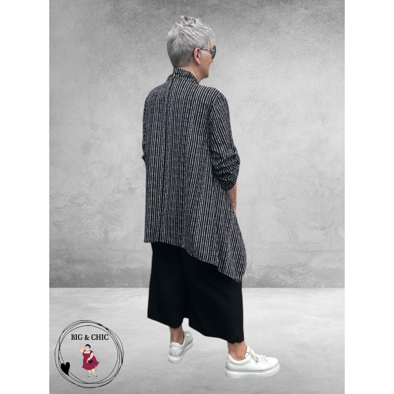 Frenzi Jasje/Blouse A-lijn Zwart-Strepen