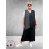 Frenzi Gilet Asymmetrisch Zwart Strepen