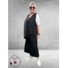 Frenzi Gilet Asymmetrisch Zwart Strepen