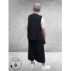 Frenzi Gilet Asymmetrisch Zwart Strepen