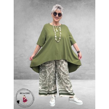Frenzi Shirt/Tuniek High Low Kiwigroen
