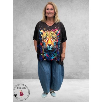 Frenzi  Shirt A-Lijn Leopard  Uniek