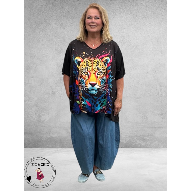 Frenzi  Shirt A-Lijn Leopard  Uniek