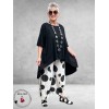 Frenzi  Broek Wijd Zwart-Wit-Dots