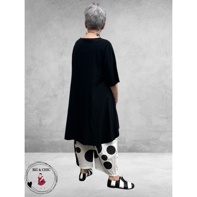 Frenzi  Broek Wijd Zwart-Wit-Dots