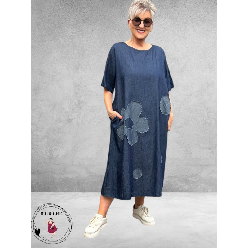 Frenzi Jurk Jeanslook Met Applicaties