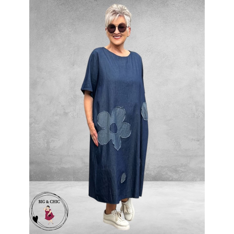 Frenzi Jurk Jeanslook Met Applicaties
