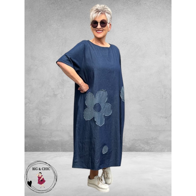 Frenzi Jurk Jeanslook Met Applicaties