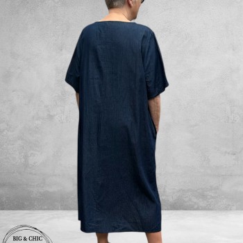 Frenzi Jurk Jeanslook Met Applicaties
