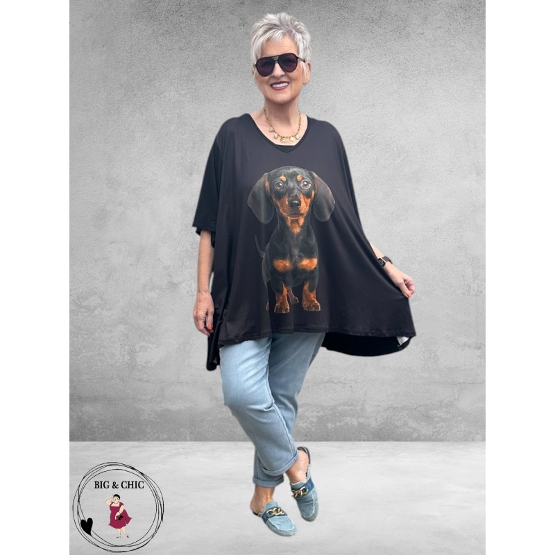 Frenzi Shirt Oversized Schattige Teckel