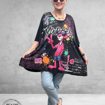 Frenzi Shirt Oversize Pink Panter