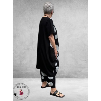 Frenzi Ballonjurk Wit/Zwart Dots 