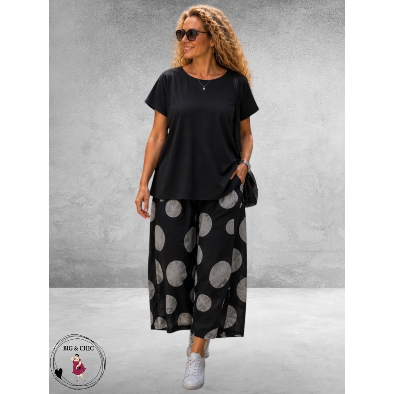 Frenzi Ballonbroek Zwart/Grijs Dots