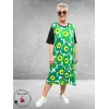 Frenzi Jurk Retro Flower Groen