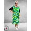 Frenzi Jurk Retro Flower Groen