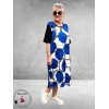 Frenzi Jurk Retro Flower Blauw