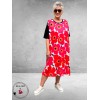 Frenzi Jurk Retro Flower Rood
