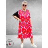 Frenzi Jurk Retro Flower Rood