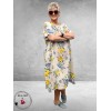 Frenzi Jurk Linnen Mediterraneo Creme