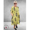 Frenzi Jurk Linnen Kiwi Dots