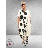 Frenzi Ballonjurk Wit/Zwart Dots 