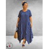 Frenzi Jurk Stippen Blauw-Wit