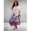 Divas Jurk Flowers Lila-Roze