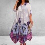 Divas Jurk Flowers Lila-Roze