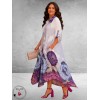 Divas Jurk Flowers Lila-Roze