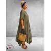 Frenzi Jurk Maxi Romantica Kaki