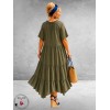 Frenzi Jurk Maxi Romantica Kaki