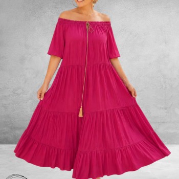 Frenzi Jurk Maxi Romantica Pink
