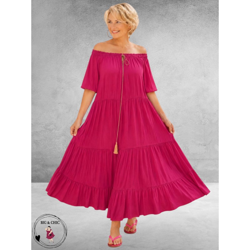 Frenzi Jurk Maxi Romantica Pink