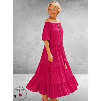 Frenzi Jurk Maxi Romantica Pink