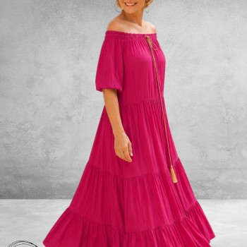 Frenzi Jurk Maxi Romantica Pink