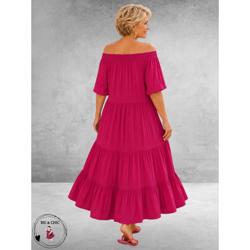 Frenzi Jurk Maxi Romantica Pink