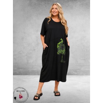 Divas Jurk Jersey Boom Applicatie
