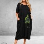 Divas Jurk Jersey Boom Applicatie